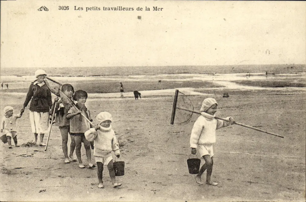 Die Kleinen Arbeiter am Meer — Serie 3026 — unbekannter Verlag - Vorderseite