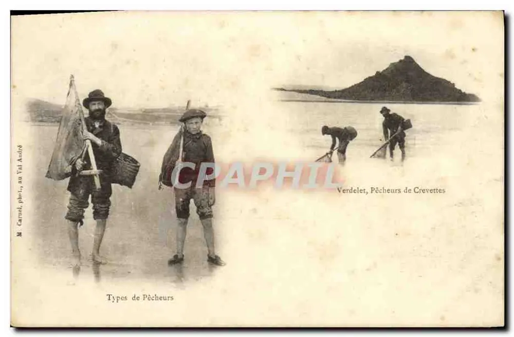 Verdelet, Pescadores de Caranguejos — Tipos de Pescadores — M. Garnol, mais, no Val André - Frente