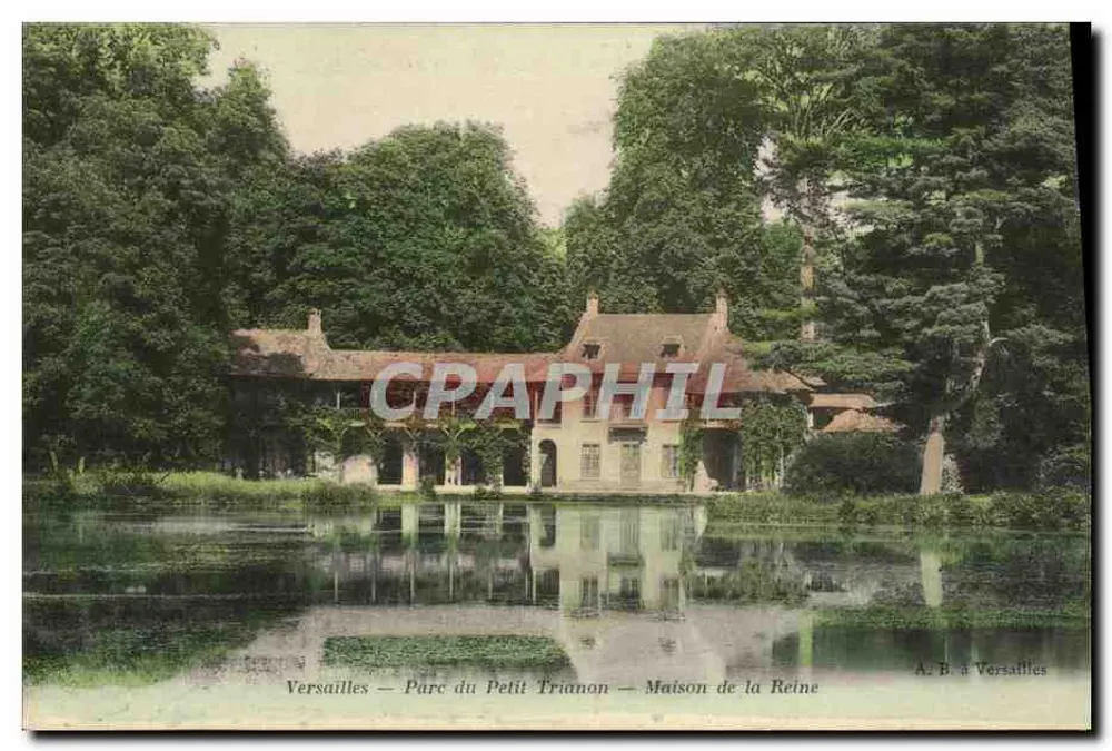 Versailles — Park des Petit Trianon — Königinnenhaus — A. B. in Versailles - Vorderseite