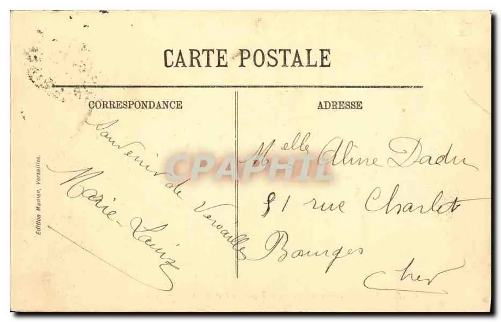 Versailles — Le Bassin de Latone, der Tapis Vert und der Canal — LL. n° 401 - Rückseite