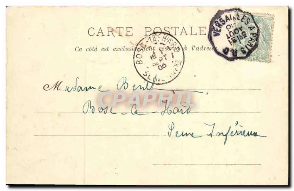Palácio de Versalhes e a Orangerie — Versalhes, editor — n°14 - Verso