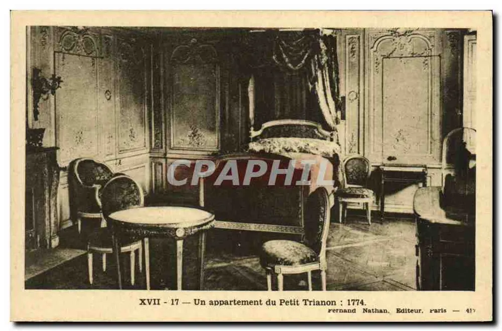 Ein Zimmer im Petit Trianon — 1774 — Verlag Fernand Nathan, Paris — Nr. 417 - Vorderseite
