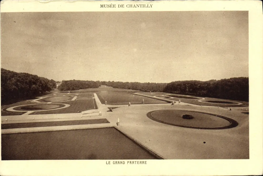 Museu de Chantilly — O Grande Parterre — Braun & Cie, Paris - Frente