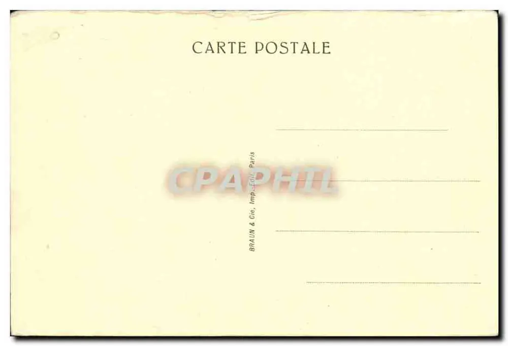 Museu de Chantilly — O Grande Parterre — Braun & Cie, Paris - Verso