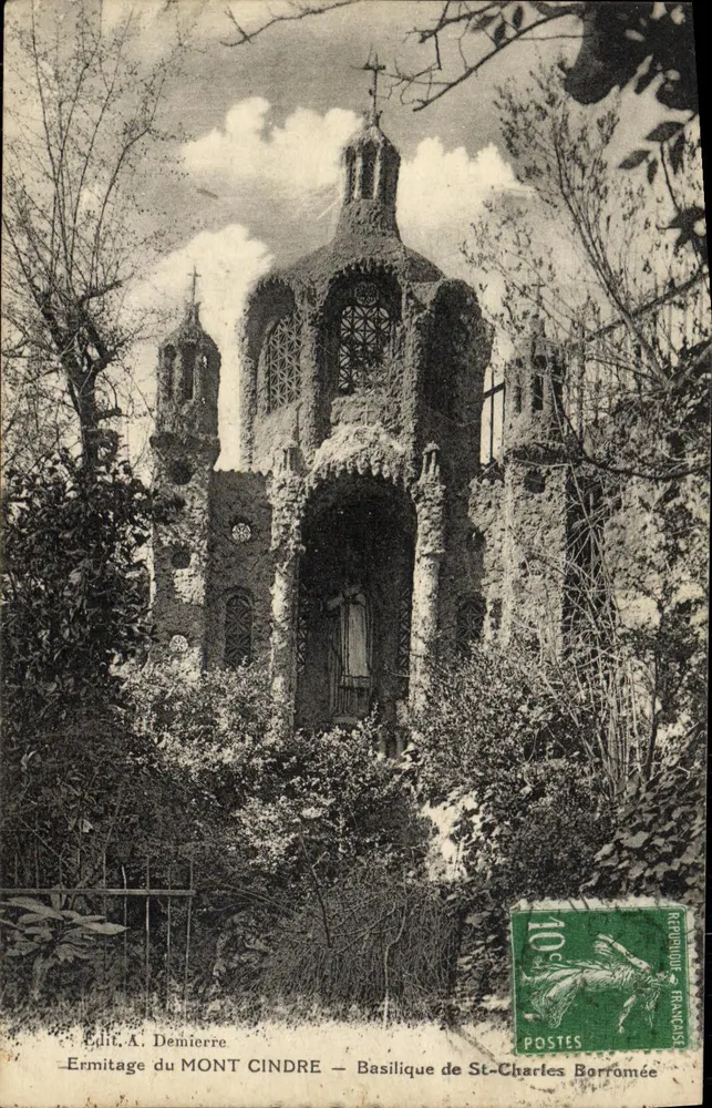 Ermitage del MONT CINDRE — Basílica de San Carlos Borromeo — Ed. A. Demièrre - Anverso