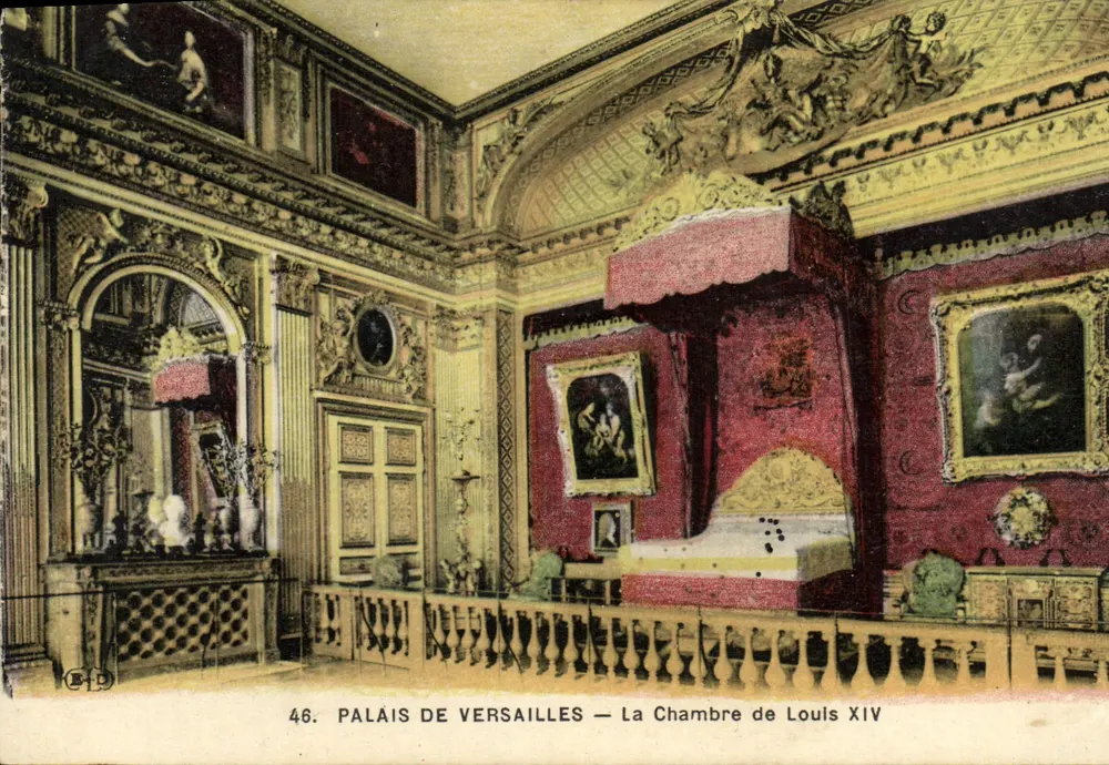 Schloss Versailles — Das Zimmer Ludwigs XIV — C.P. n°46 - Vorderseite