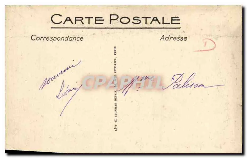 Paris - A Madeleine — editor LL, n° 59 - Verso