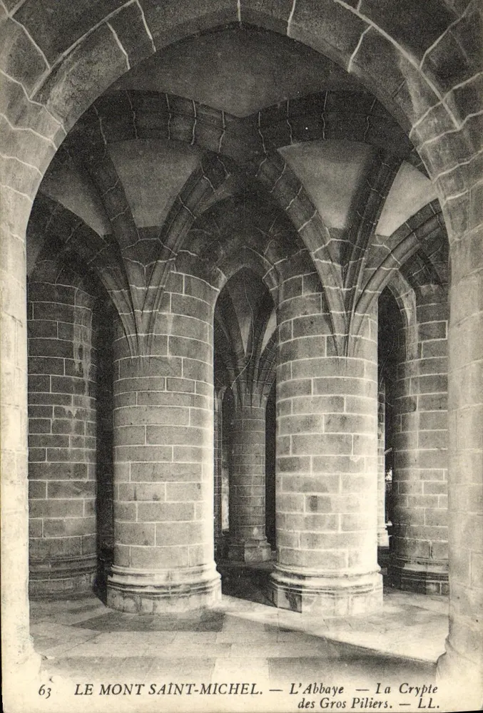 Der Mont Saint-Michel — Die Abtei — Die Kathedrale der Großen Säulen — LL. — N° 63 - Vorderseite