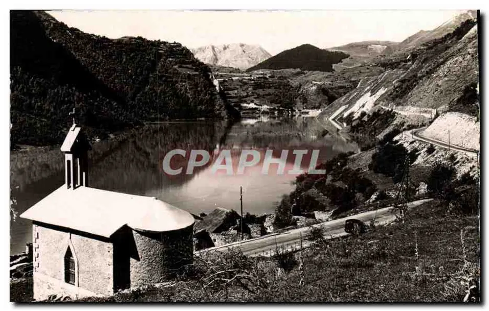 O Lago Chambon — vista panorâmica com igreja — REAL-PHOTO, Strasbourg - Frente