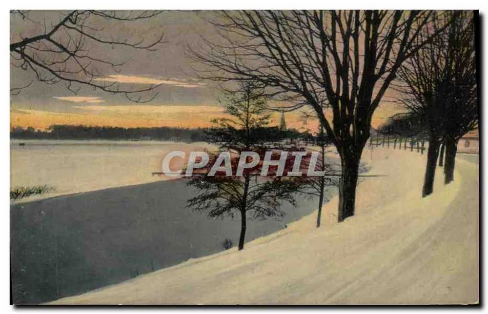Winterlandschaft mit Schnee — Neuburg, Deutschland — Verlag Weltpostverein, Serie 'Phänomenen' - Vorderseite
