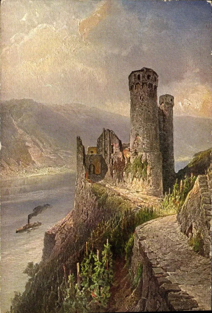 Ruínas de Ehrenfels — nas margens do lago de Binger — n°102 - Frente