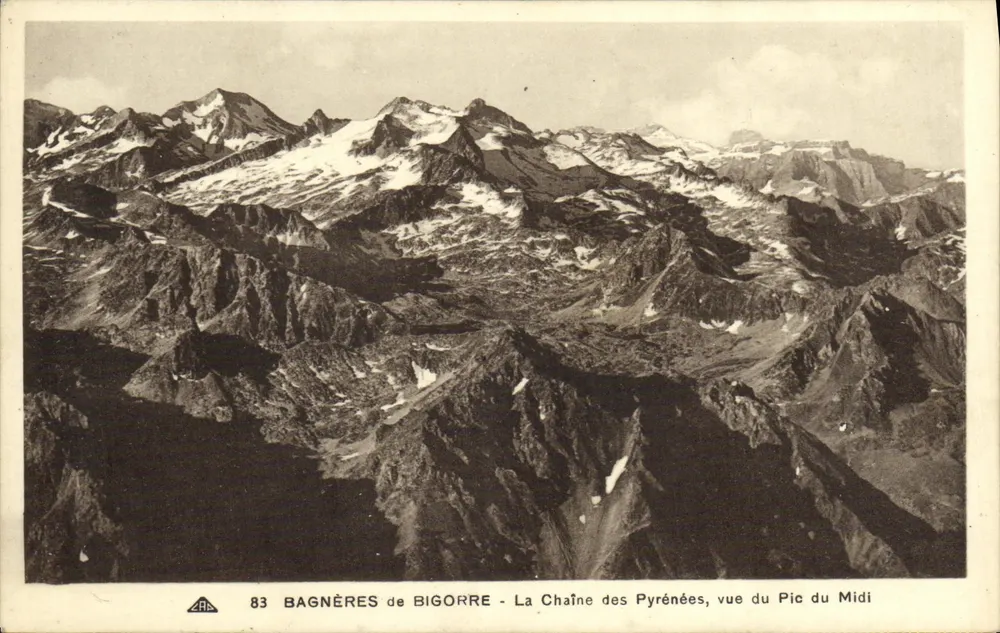 Bagnères-de-Bigorre - Die Pyrenäen, Blick vom Pic du Midi - Vorderseite