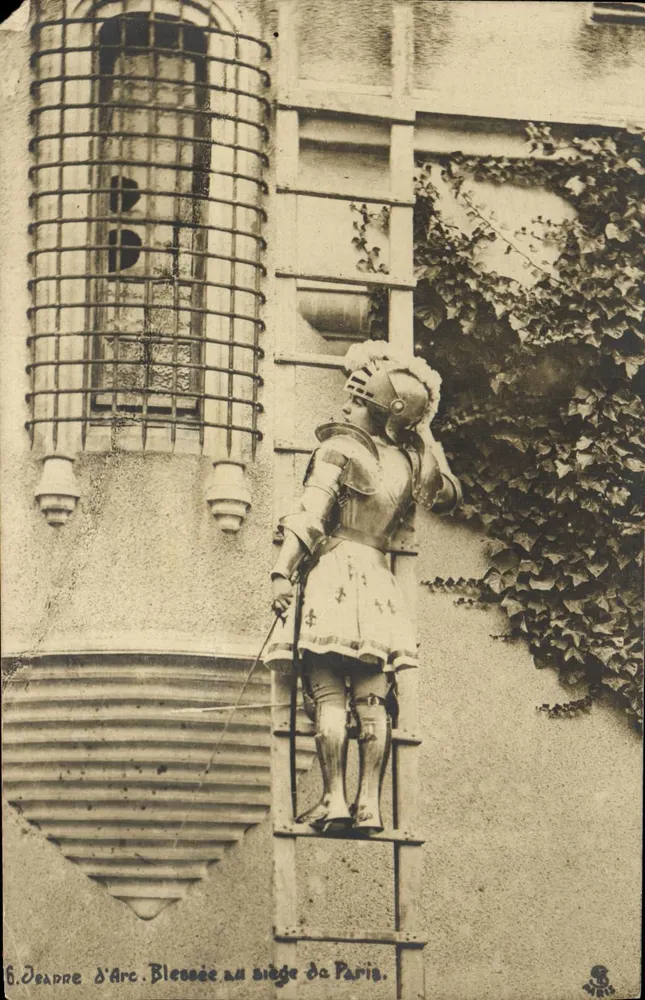 Joana d'Arc ferida durante o cerco de Paris — editor J. D'Arc, n°6 - Frente