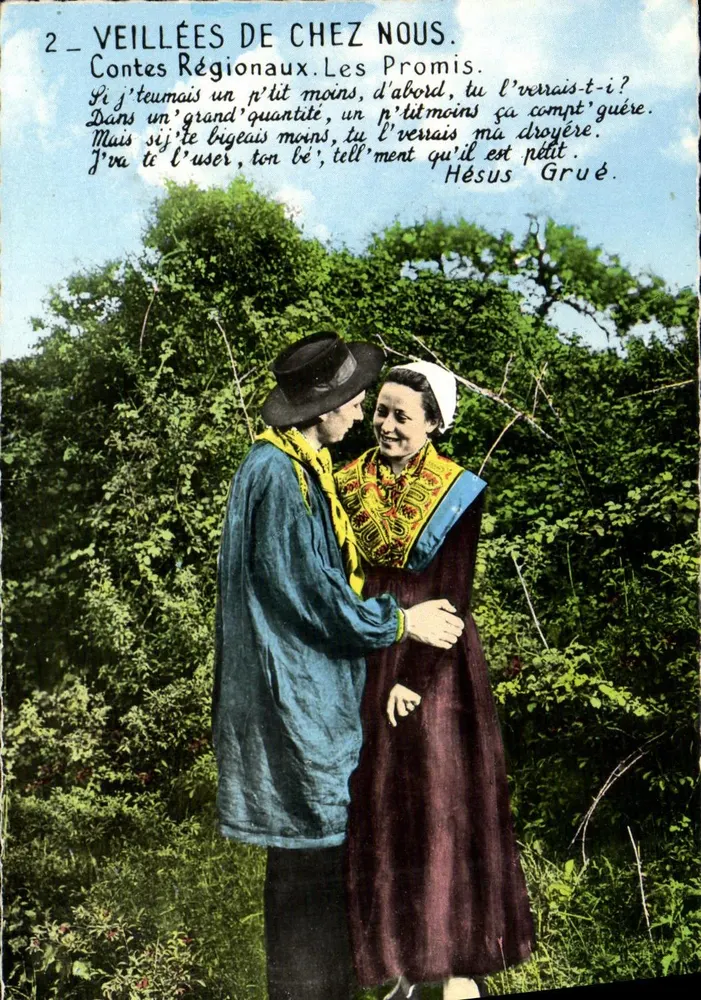 Abende bei uns — Regionale Märchen. Die Verlobten — Volksgruppe « Les Trois Tréfels » aus Buzançais, Verlag M. Roussel - Vorderseite