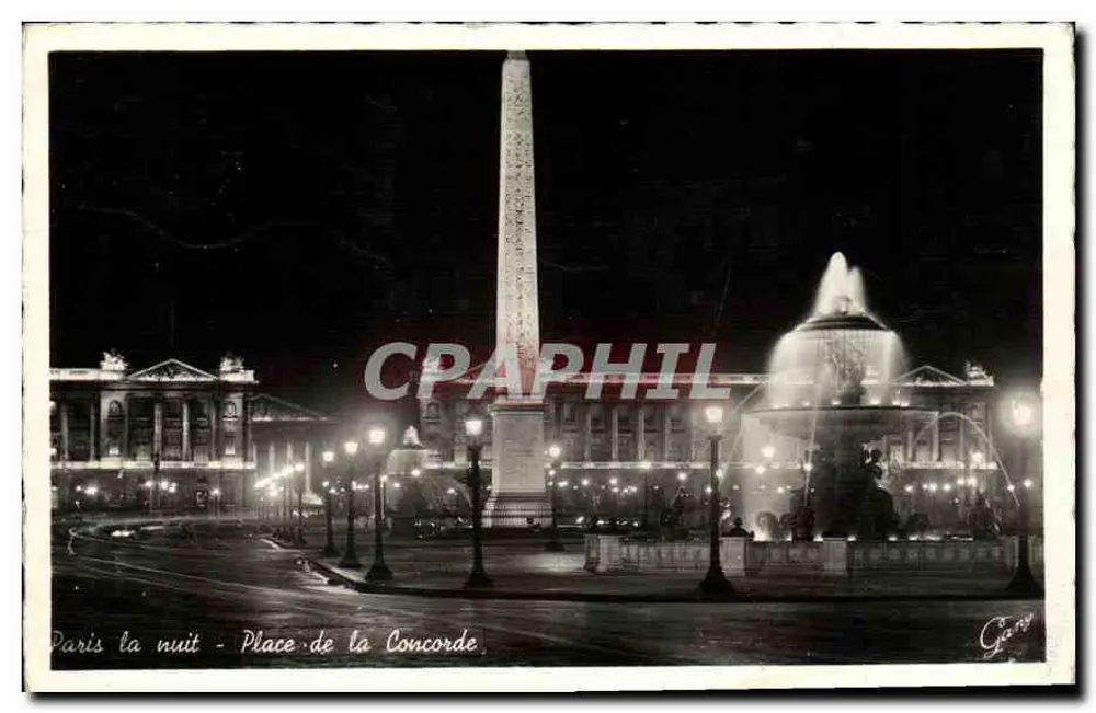 Paris à noite - Place de la Concorde — Garry, n°3968 - Frente