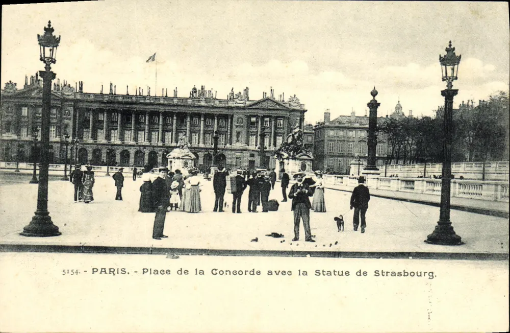 Paris - Place de la Concorde mit der Statue von Straßburg — unbekannter Verleger, Nr. 5154 - Vorderseite
