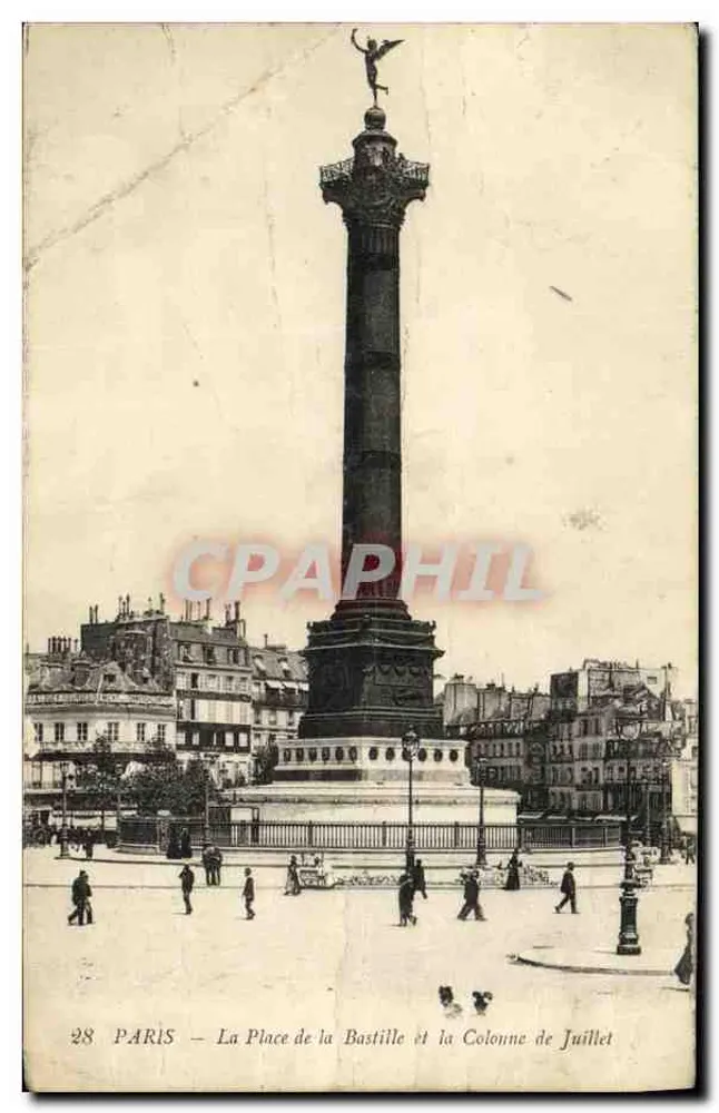 Paris — Der Platz der Bastille und die Säule von Juli — n°28 - Vorderseite