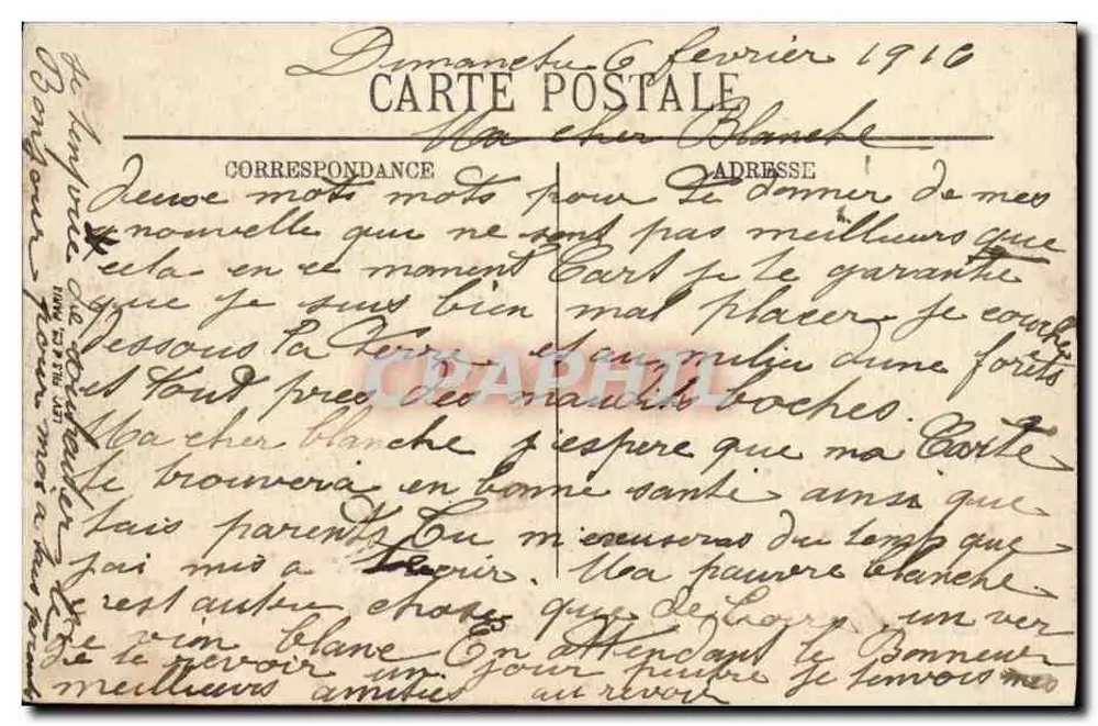 Compiègne — Le Château et le Parc — Le Banc de Napoléon Ier — Groset, Éditeur, à Rethondes - Rückseite