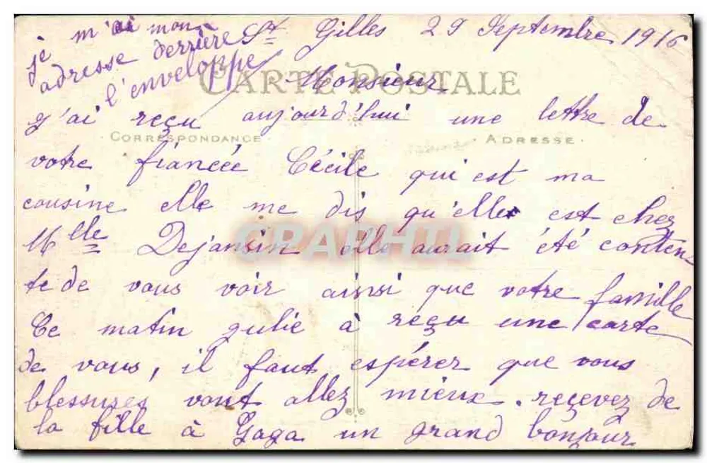 Paquebot-poste en route pour l'Angleterre — Éditeur Artaud et Nozais, Nantes, n°1 - Verso