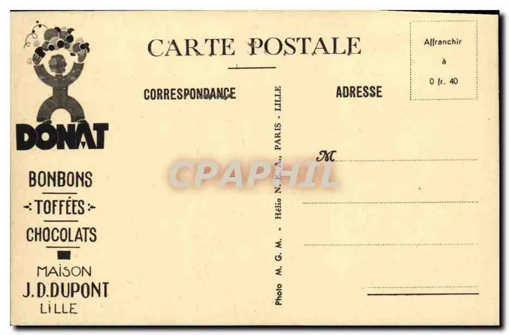 Casal ao ar livre — cena de vida — Foto J.D. DUPONT, Lille - Verso
