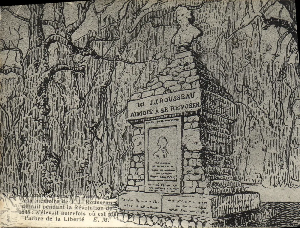 Gedenkmonument voor J.J. Rousseau — E. Malcult, fotograaf-uitgever, Parijs - Voorkant