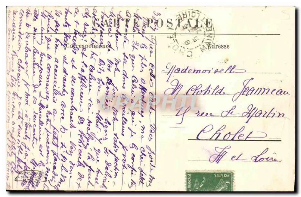 Estátua de São João Batista — editor desconhecido — número de série não visível - Verso