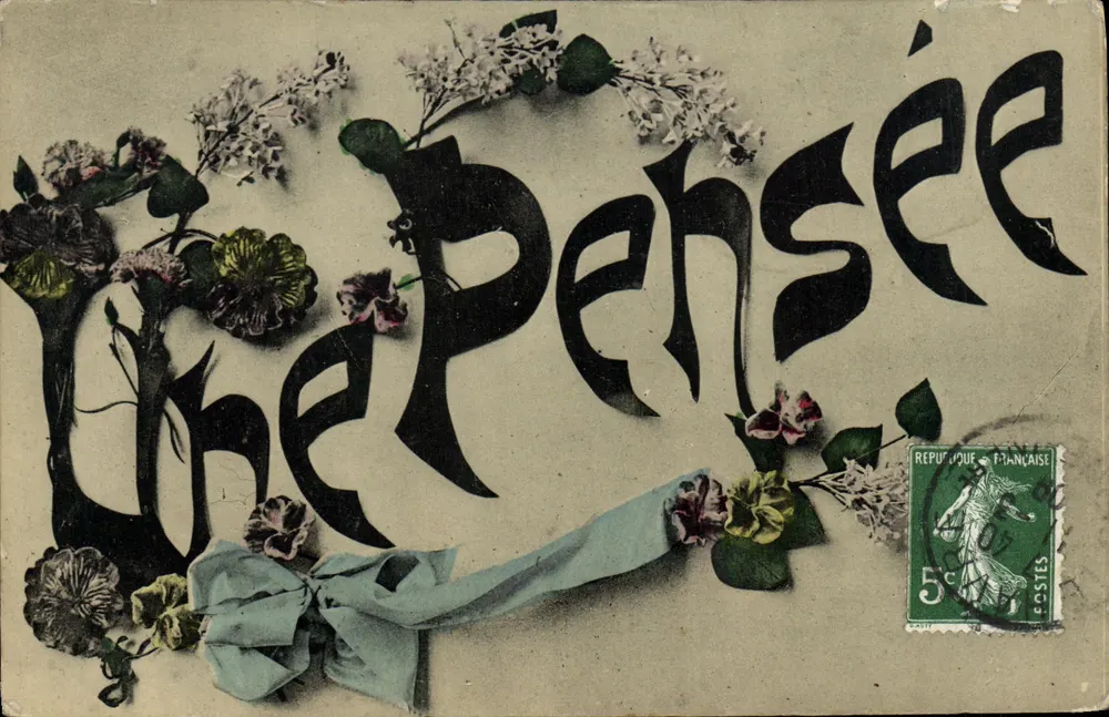 Uma Ideia — Carta postal decorativa — Editor desconhecido, número de série não visível - Frente