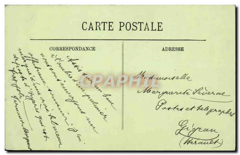 Hyères — Avenue des Palmiers und die Post — LL. — Verleger LL. - Rückseite