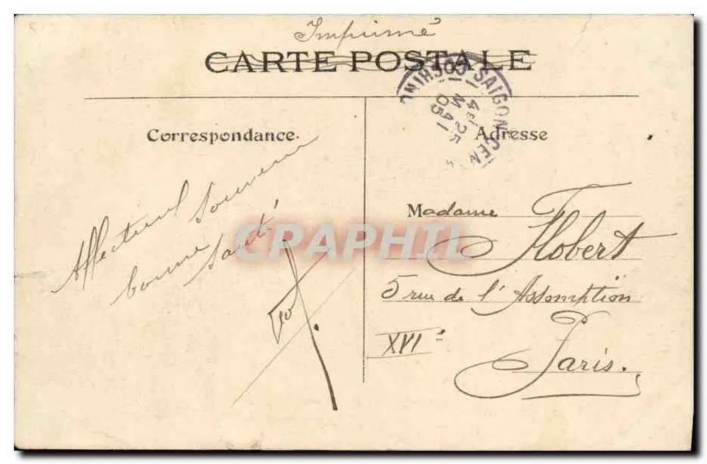 Paris — Ein Eingang nach Paris — L. J. & Cie, Éditeur, Angoulême-Paris - Rückseite
