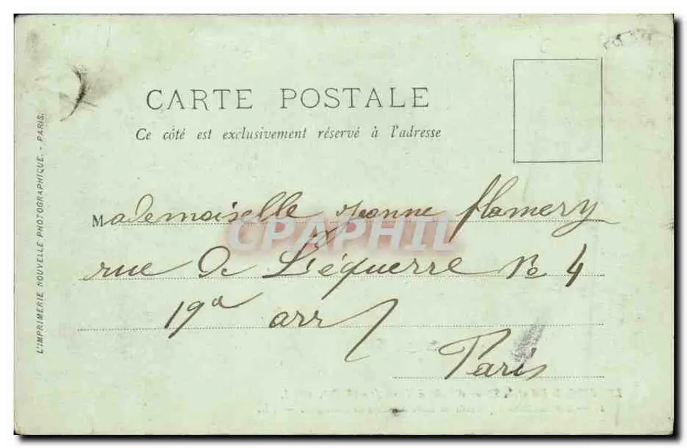 Die Souveräne Italiens verlassen die Station Bois de Boulogne — LL. MC. — L’Imprimerie Nouvelle Photographique, Paris - Rückseite