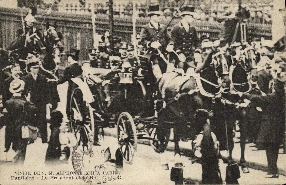 Besuch Seiner Majestät Alphonse XIII in Paris — Panthéon — Der Präsident und der König C.L.C. - Vorderseite