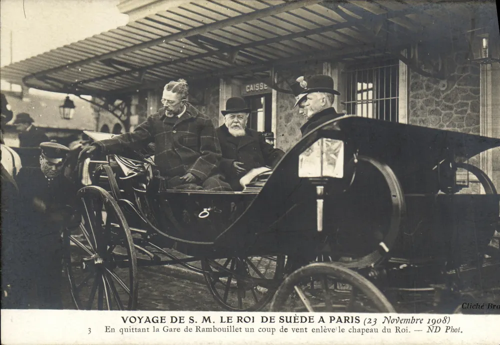 Reise Seiner Majestät des Königs von Schweden nach Paris — 23. November 1908 — ND Fotografie - Vorderseite