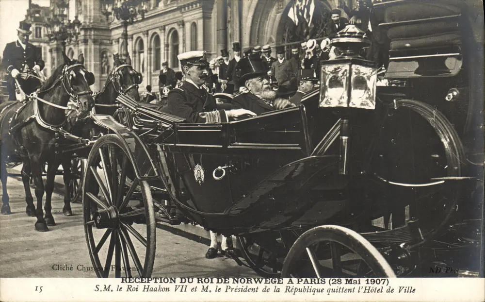 Empfang des Königs Norwegens in Paris — 28. Mai 1907 — Cliché Chusseau-Flavien - Vorderseite