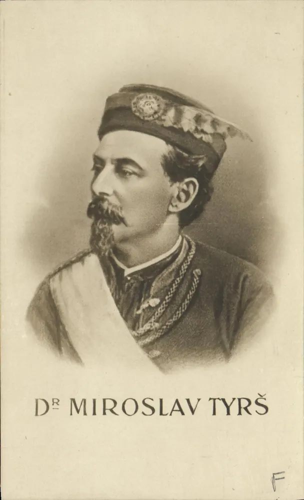Dr. Miroslav Tyrš — retrato — editor desconhecido, número de série não visível - Frente