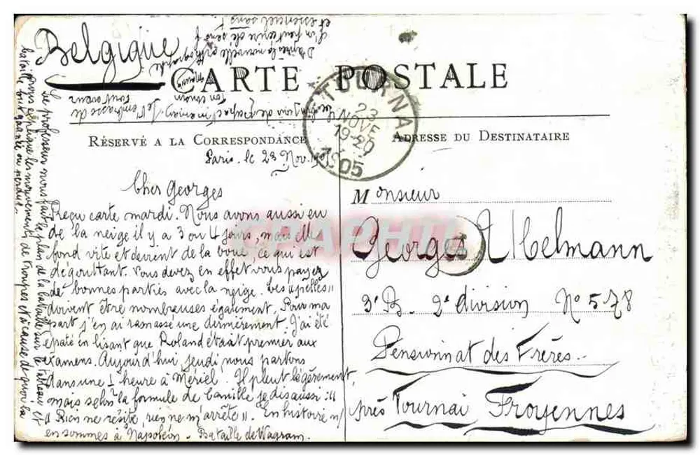 Don Carlos I und Marie Amélia — Erinnerung an den Besuch in Paris — Verlag F. MARMONNIER, PINKS - Rückseite