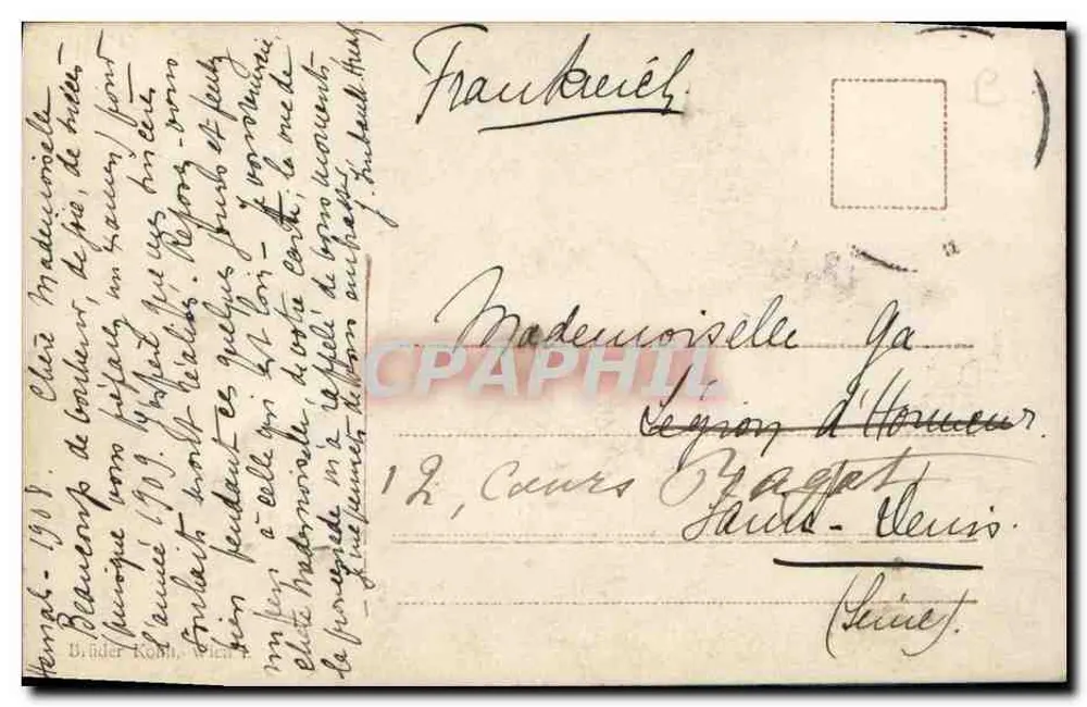 Kaiser Franz Josef I — retrato de busto — B.K.W.I. 887/208 - Verso