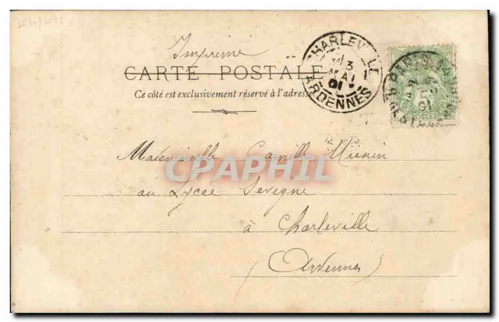 Nicolas Ier, príncipe de Montenegro — retrato oficial — S.I.P. Paris, série n°21 - Verso