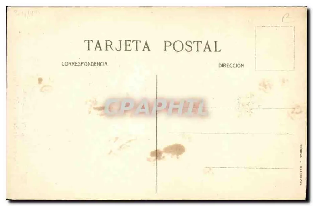 S.M. ALFONSO XIII, rei da Espanha — Lembrança de Garret & C.° — Málaga - Verso