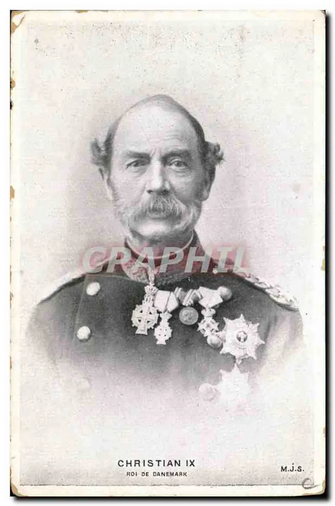 Christian IX — roi de Danemark — éditeur M.J.S. - Frente