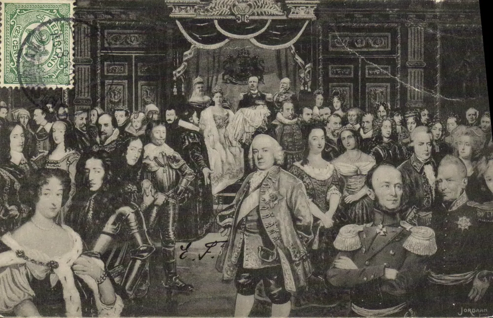 Família real de Orange-Nassau — celebração de Willem den Zwijger — editor N.J. Boon, número de série não visível - Frente