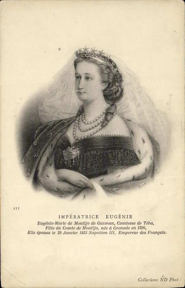 Impératrice Eugénie — portrait en buste — Collections ND Phot, n° III - Vorderseite