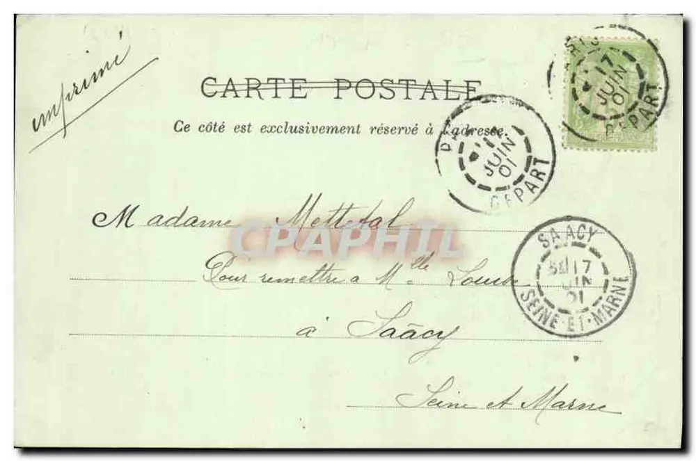 A advogada — caricatura política — Cliché A. Bonniet, Imp. Phot. J. Royer, Nancy, n°14 - Verso
