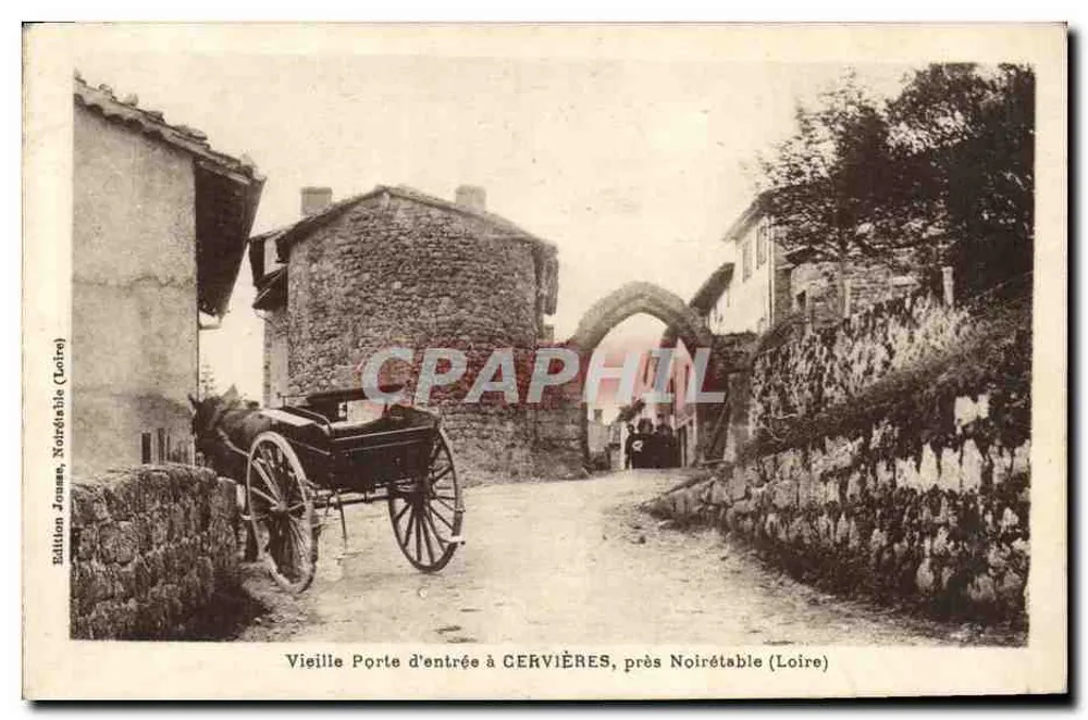 Alte Eingangstür zu CERVIERES, nahe Noirétable (Loire) — Édition Jonas, Noirétable (Loire) - Vorderseite