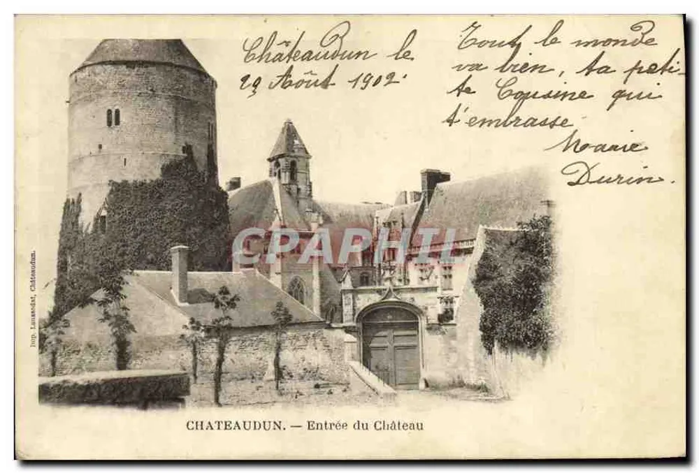 Châteaudun — Entrada do Castelo — L. Lusselet, Châteaudun - Frente