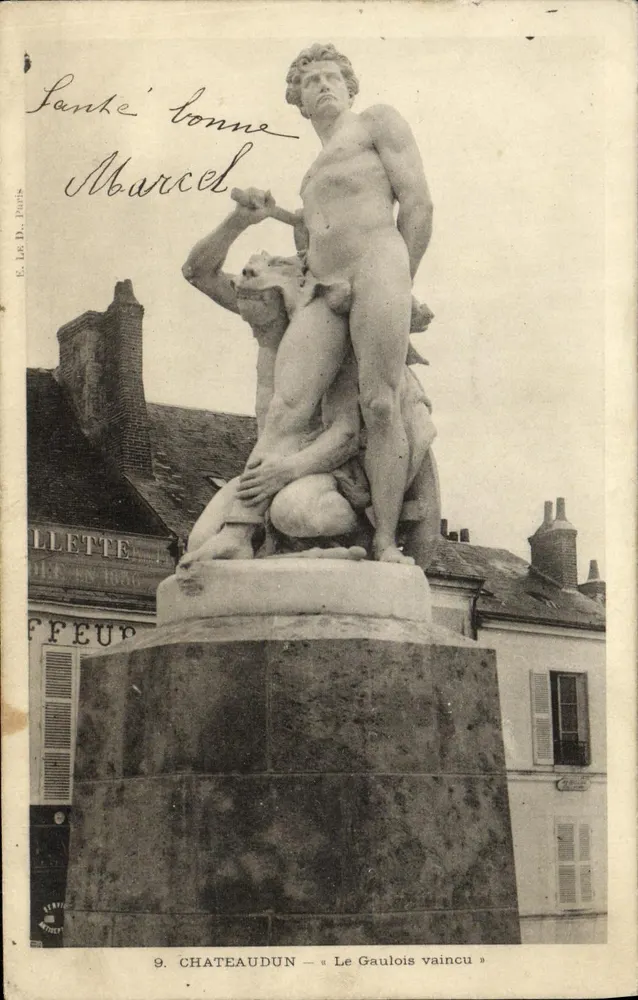 Châteaudun — O Gaulês Vencido — E. Léon D. Paris, n°9 - Frente