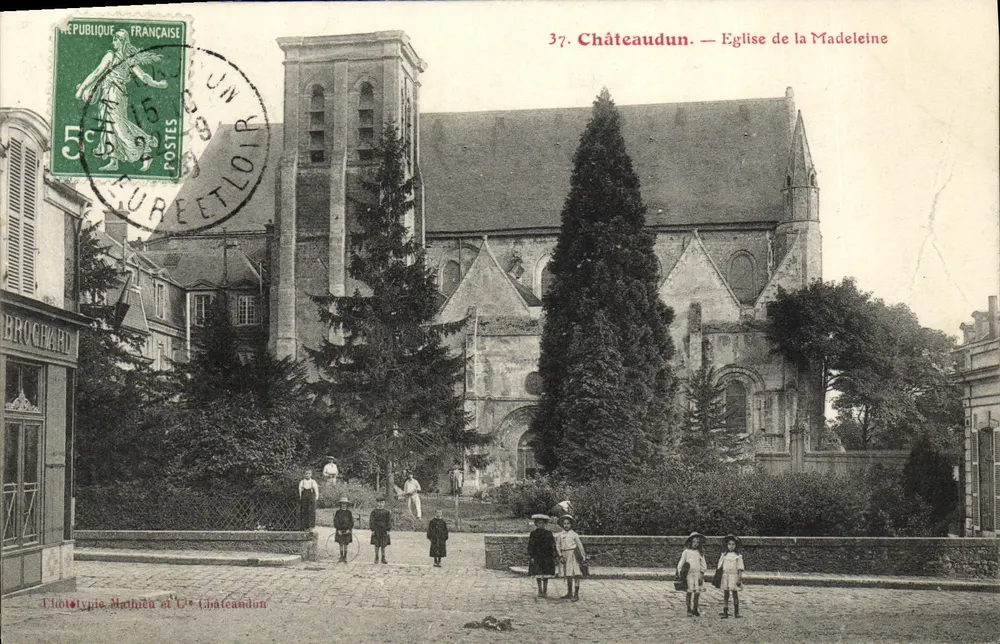 Châteaudun — Kirche der Madeleine — Phototypie Mathieu et Cie - Vorderseite