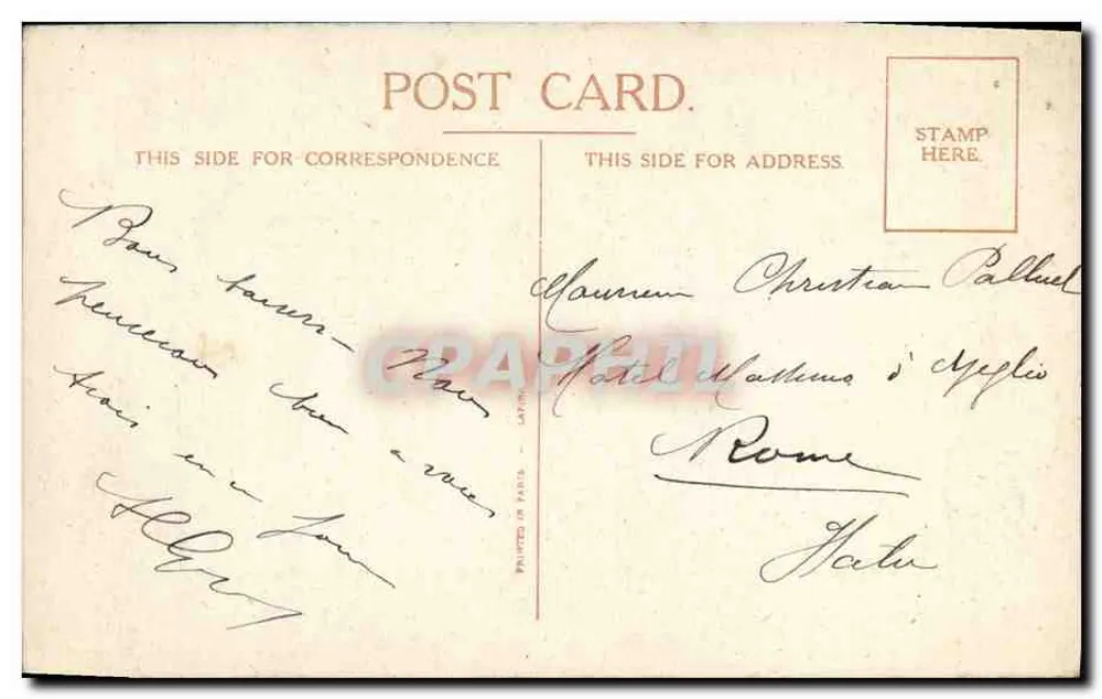 Drei Kinder — Weihnachten 1919 — M. Alys, n°7059 - Rückseite