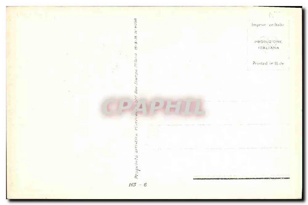 Mädchen und Stoffbär — Blumenfeld — Verlag Rev Stampo Milano, Nr. 113-6 - Rückseite