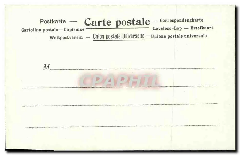 A Postagem na Suécia — Gaard — editor Konzli Frères, Paris - Verso