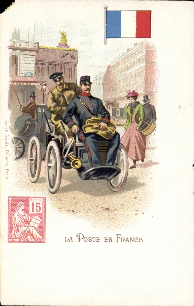 Die Post in Frankreich — Kunzli Frères, Paris — Seriennummer nicht sichtbar - Vorderseite